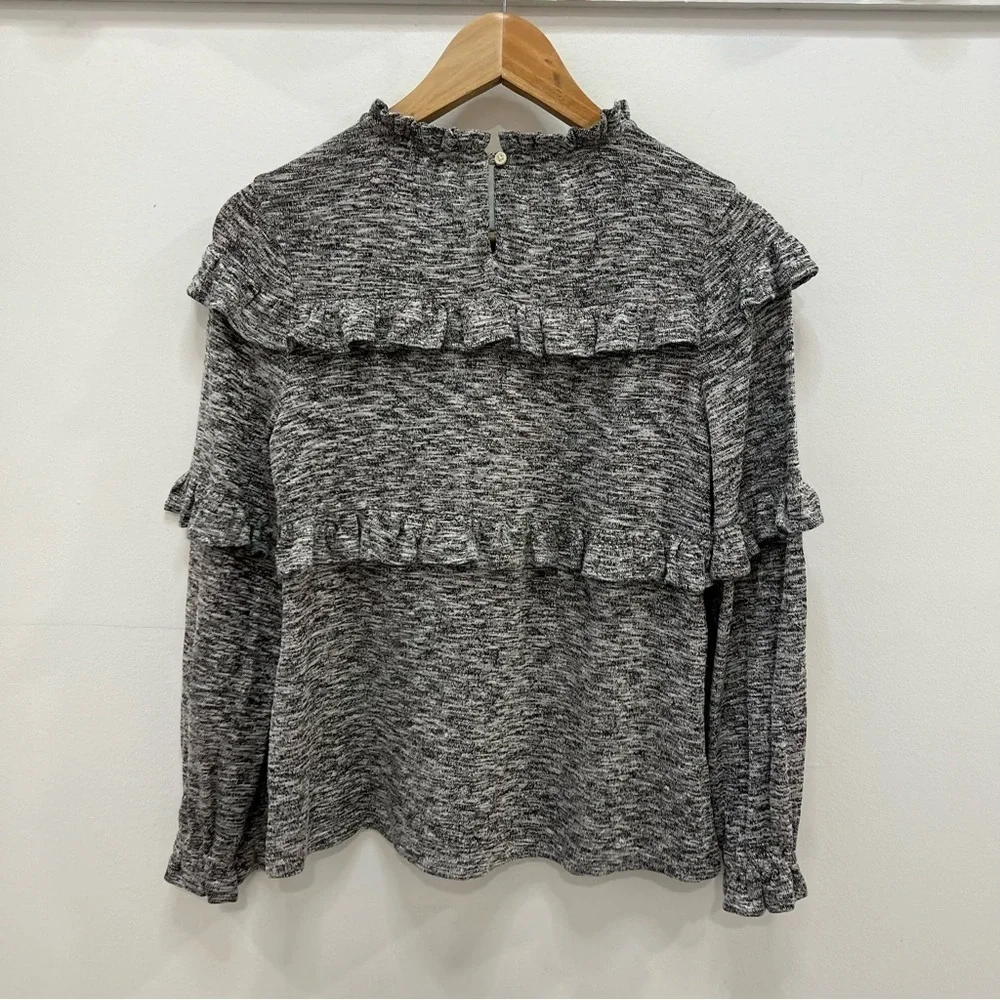 Crew cuts double ruffle top